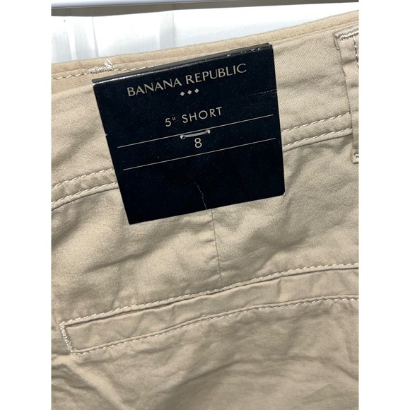 NEW Banana Republic Womens 5 Inch Chino Shorts Tan Khaki Petite Size 8 - Picture 5 of 7
